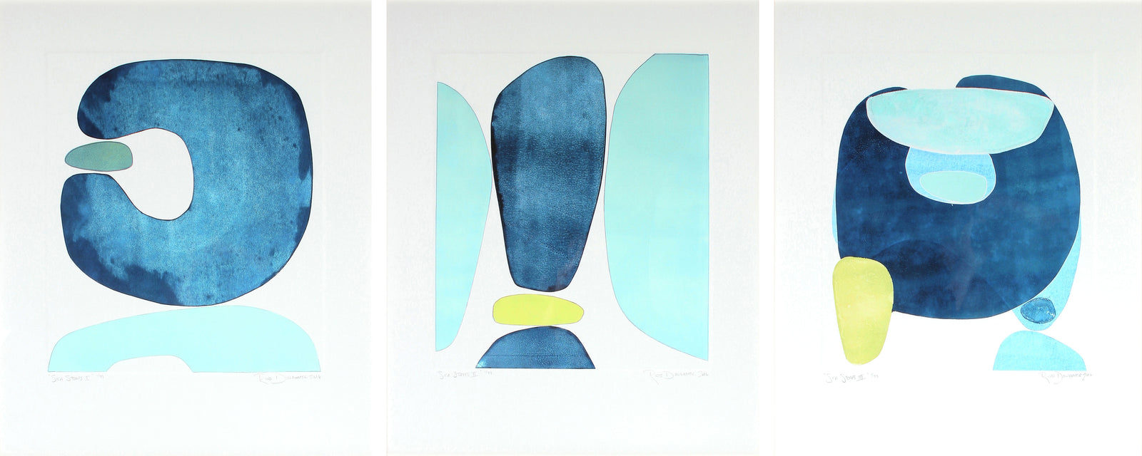 <i>Sea Stones I, II & III</i> <br>Set of Three Limited Edition Archival Prints <br><br>ART-08092