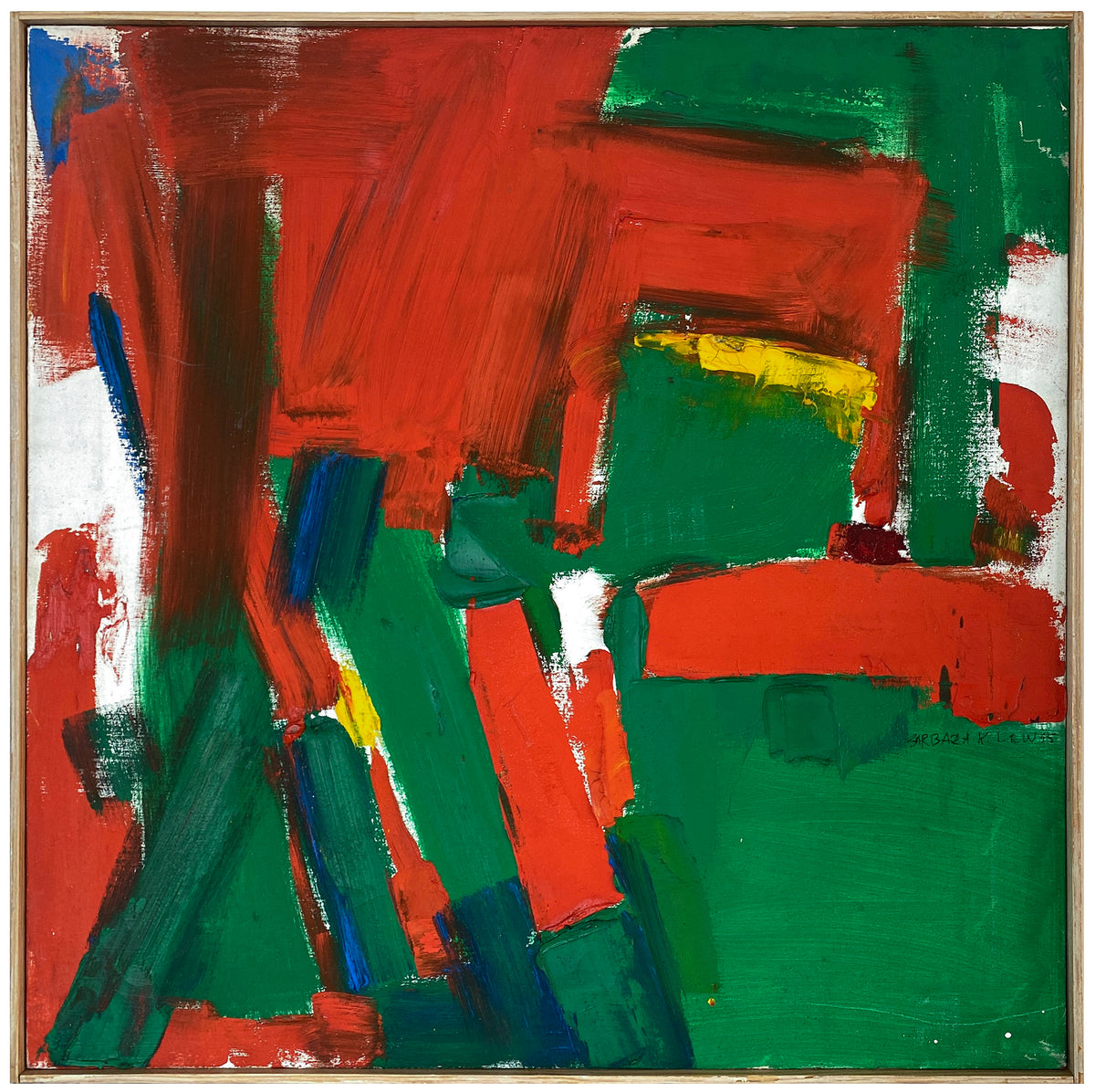 &lt;i&gt;Green and Red with Yellow and Blue&lt;/i&gt; &lt;br&gt;Mid Century Oil &lt;br&gt;&lt;br&gt;#Z0003