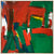 <i>Green and Red with Yellow and Blue</i> <br>Mid Century Oil <br><br>#Z0003