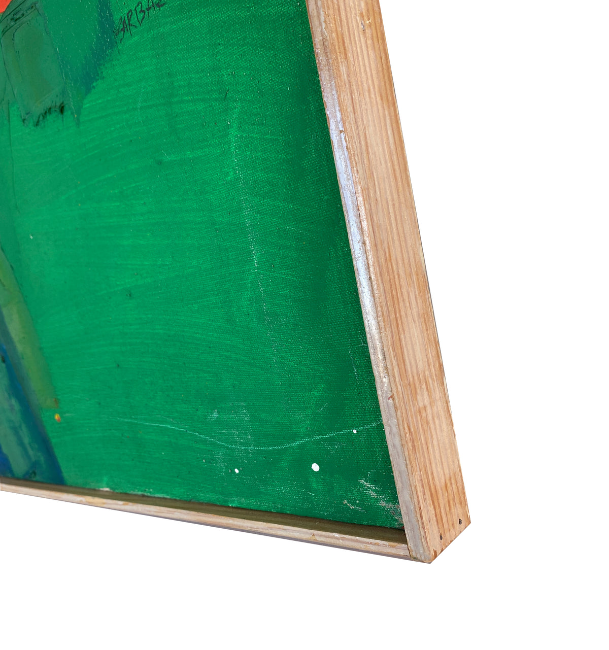 <i>Green and Red with Yellow and Blue</i> <br>Mid Century Oil <br><br>#Z0003