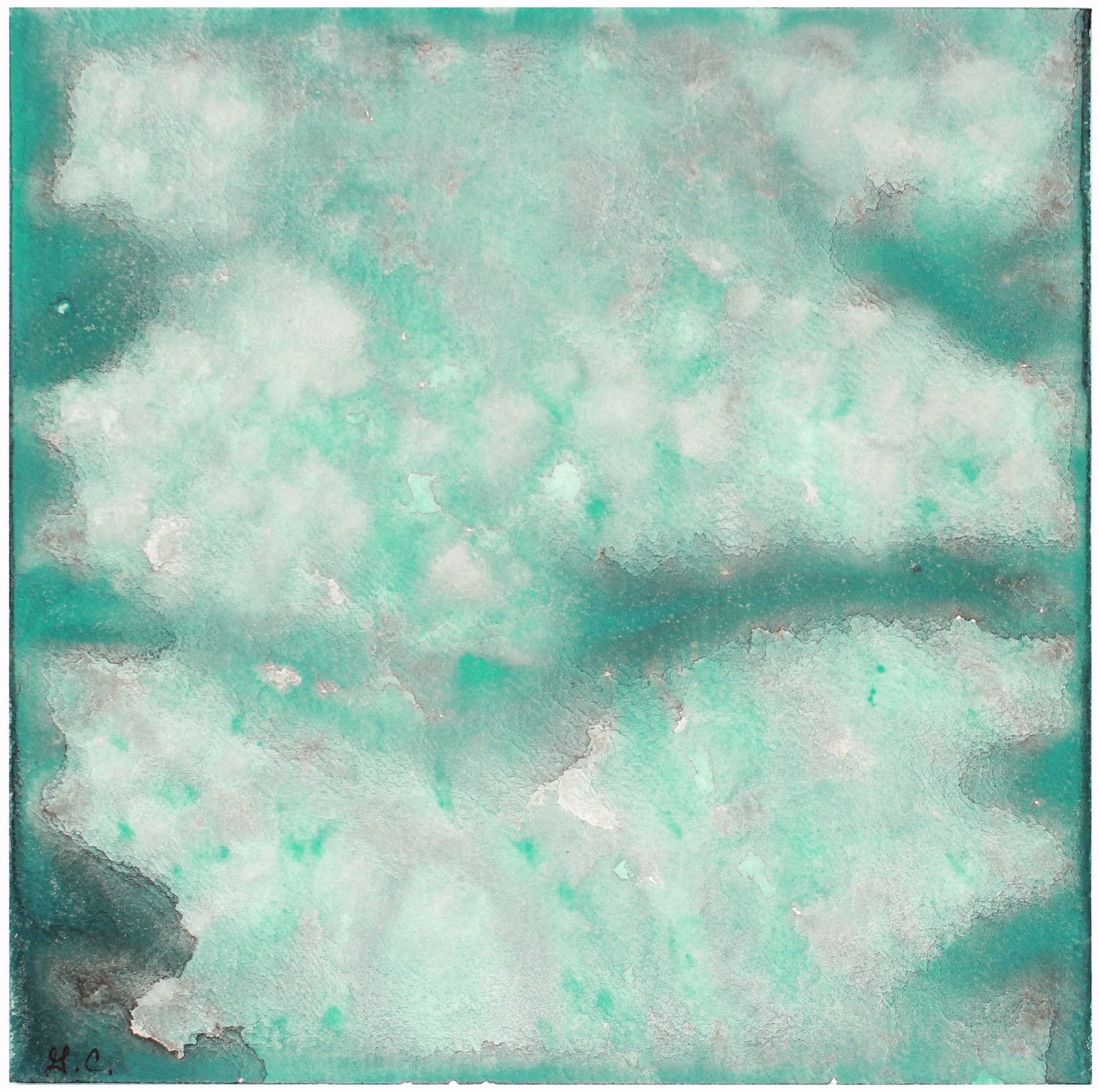 <i>Warm Pond, Cloudy</i> <br>2018-19 Gouache & Watercolor <br><br>#A7437