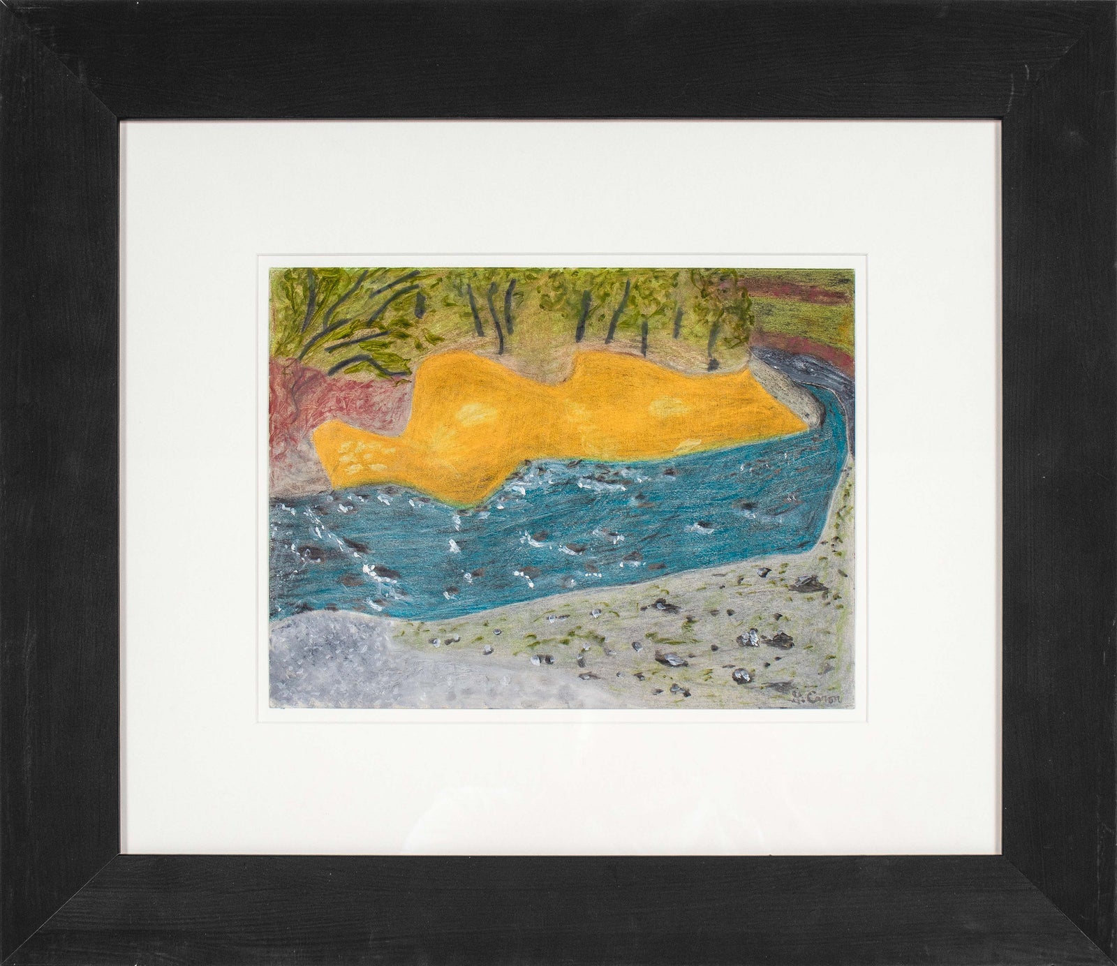 <i>The Star</i> <br>2020 Pencil, Chalk and Oil <br><br>#B2218