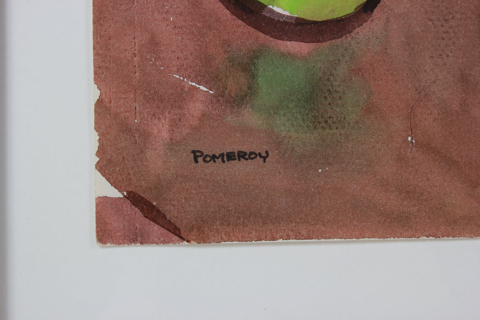 Breakfast Nook Still Life with Fruit <br>20th Century Watercolor <br><br>#B3321